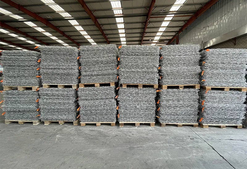 Caja de gabion tejida